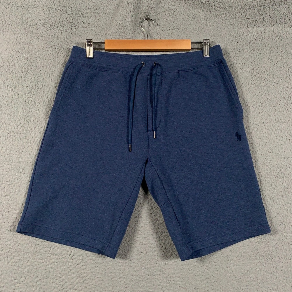 Polo Ralph Lauren Double-Knit Shorts Mens Small Blue Casual Loungewear Pony Logo